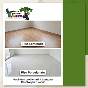 Instalação de piso laminado residencial em Gravataí realizada pela Santana Resolve em Gravataí